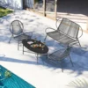 4 Piece Patio Wicker Bistro Set By the Pool