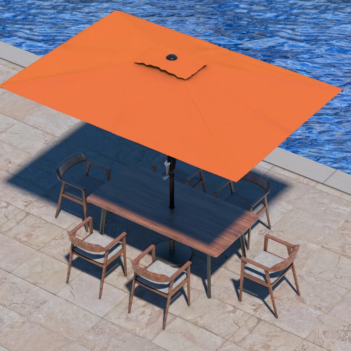Rectangular umbrella